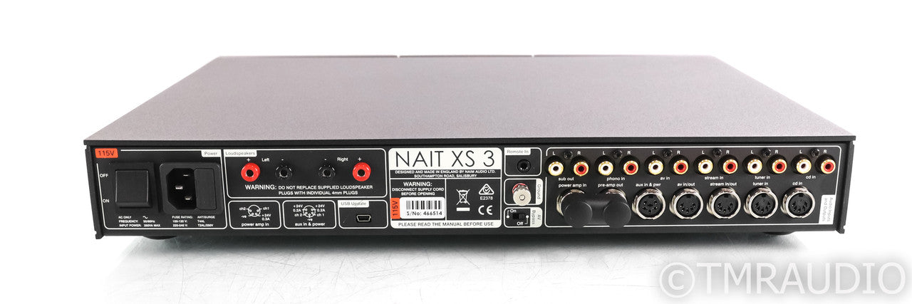 Naim Nait XS 3 Stereo Integrated Amplifier; Remote; Manual; XS3