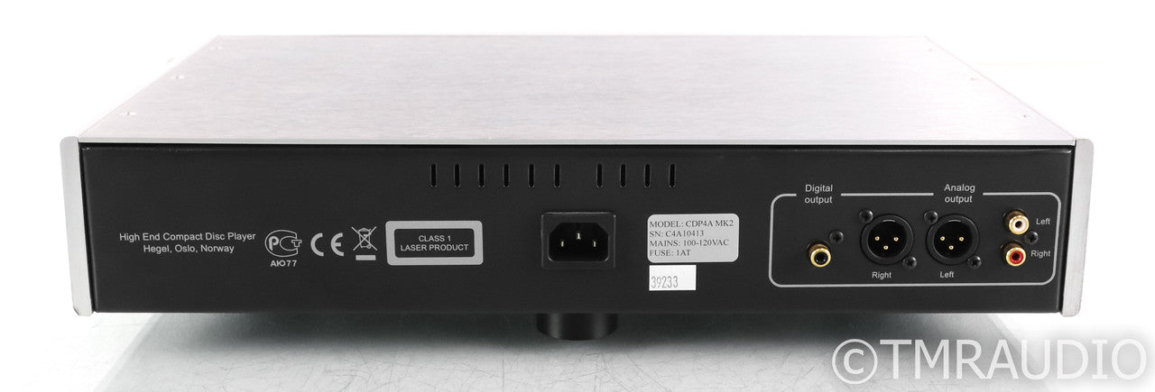 Hegel CDP4A Mk 2 CD Player; Silver; CDP-4A; MK2 (No Remote)