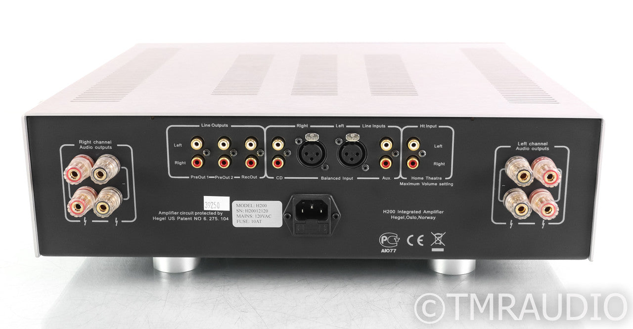 Hegel H200 Stereo Integrated Amplifier; Remote; Silver; H-200