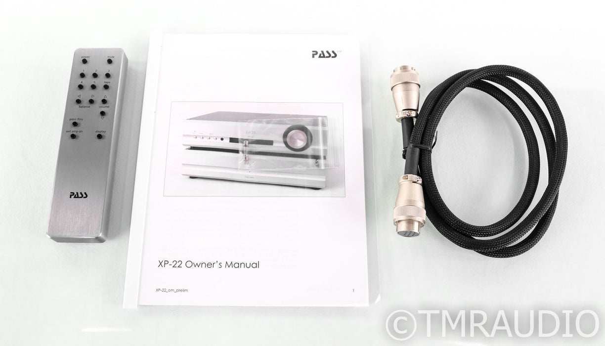 Pass Labs XP-22 Stereo Preamplifier; Remote; PSU; Silver; XP22