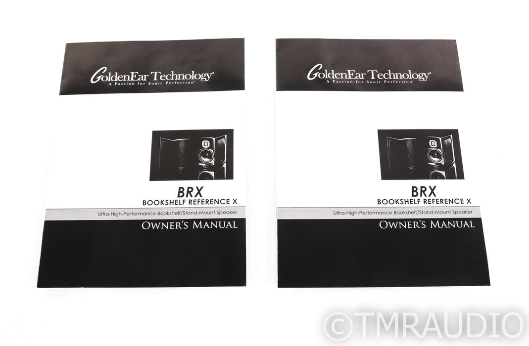 GoldenEar BRX Bookshelf Speakers; Black Pair; Bookshelf Reference X