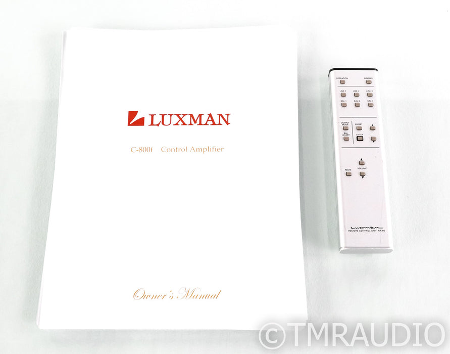 Luxman C-800f Stereo Preamplifier; C800f; Remote; Silver