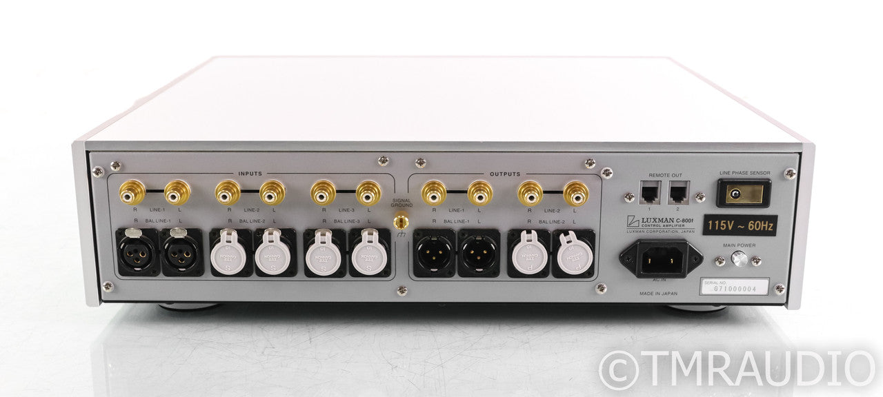 Luxman C-800f Stereo Preamplifier; C800f; Remote; Silver