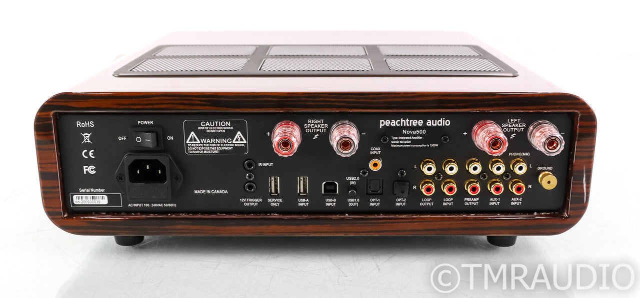 Peachtree Nova500 Stereo Integrated Amplifier; Remote; MM Phono; Wood