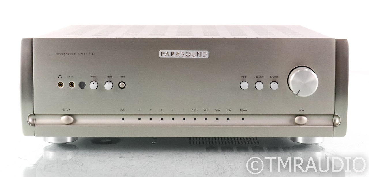 Parasound Halo Integrated 2.1 Channel Integrated Amplifier; Silver; Remote