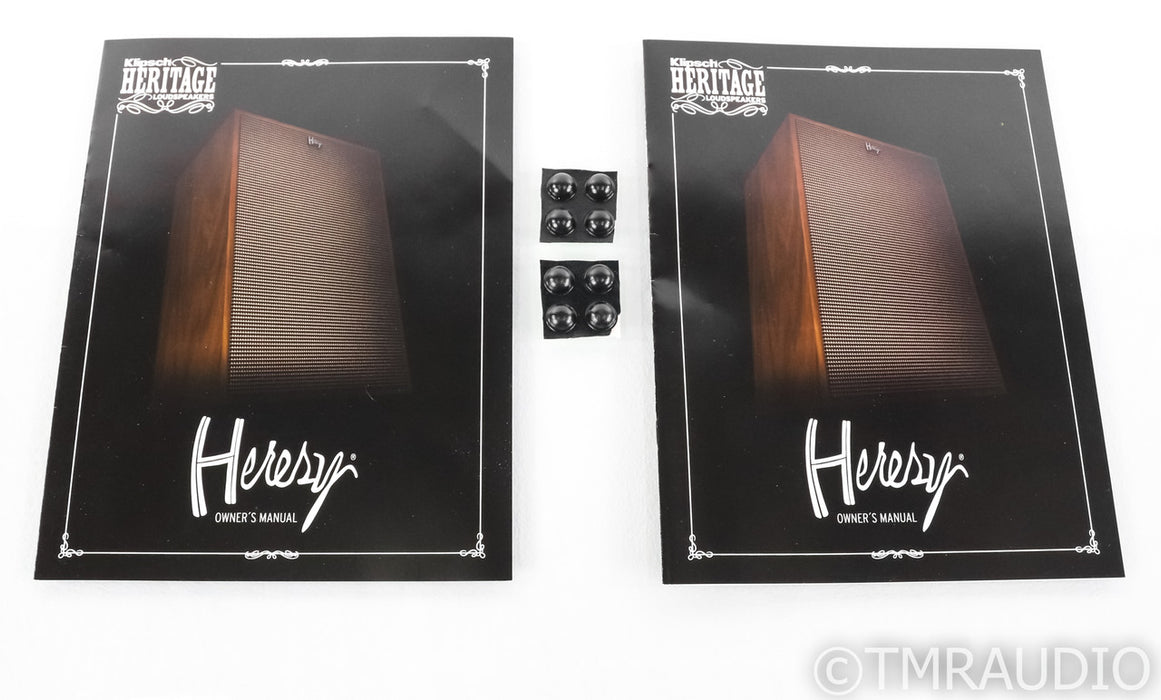 Klipsch Heresy IV Floorstanding Speakers; American Walnut Pair; Heresy 4