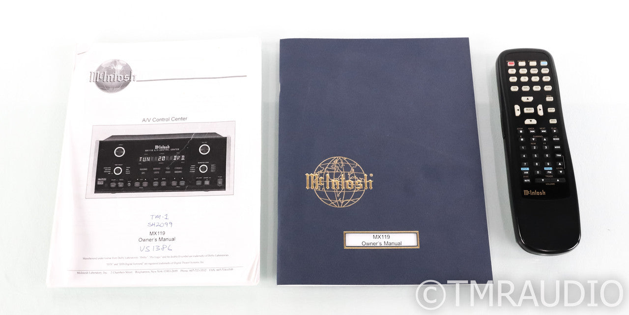 McIntosh MX119 7.1 Channel Home Theater Processor; MX-119; Remote