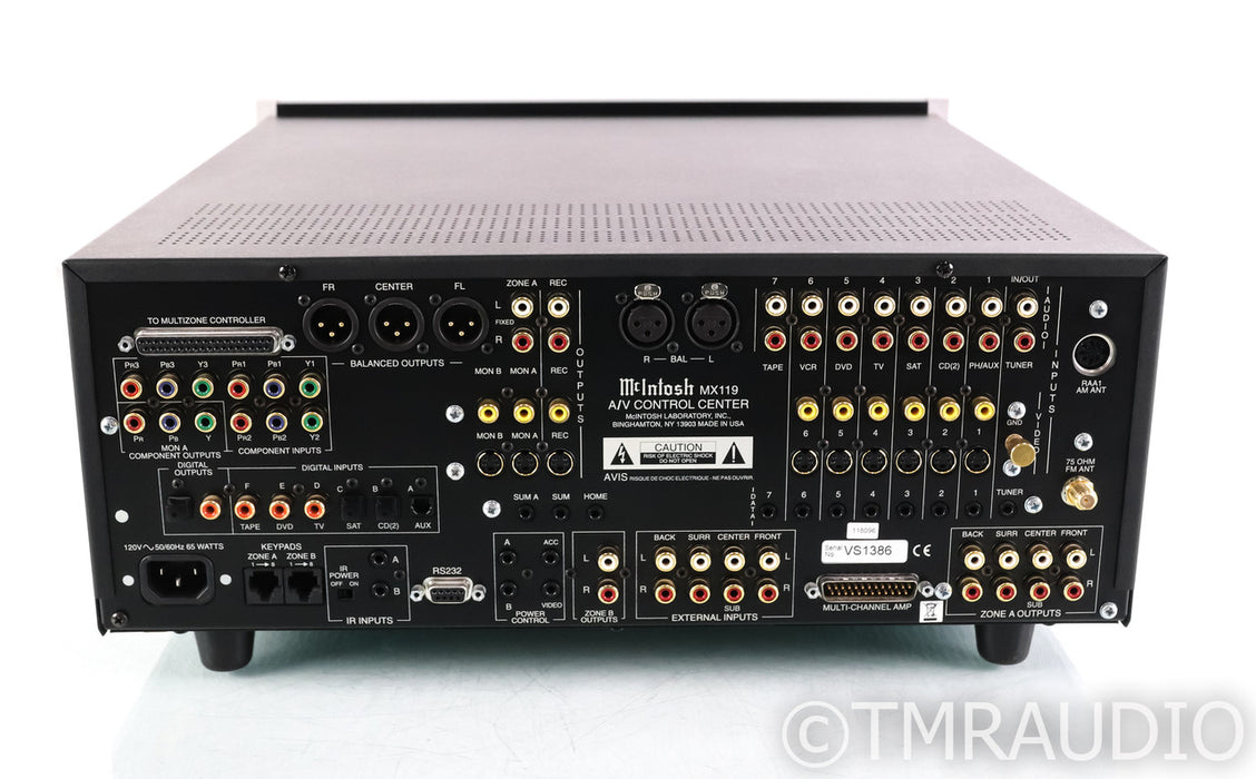 McIntosh MX119 7.1 Channel Home Theater Processor; MX-119; Remote