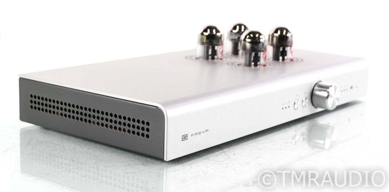 Schiit Freya+ Stereo Tube Hybrid Preamplifier; Remote, Silver
