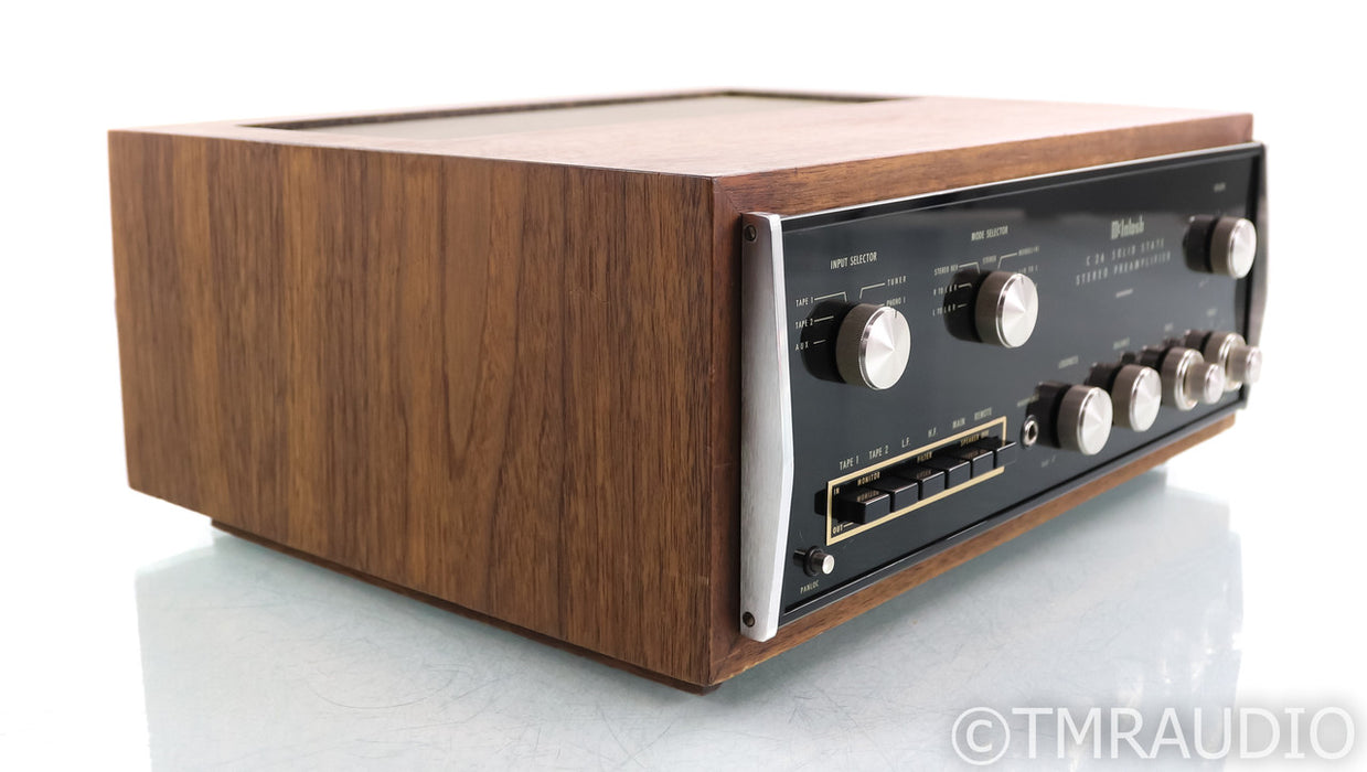 McIntosh C-26 Vintage Stereo Preamplifier; C26; MM Phono; Walnut Cabinet