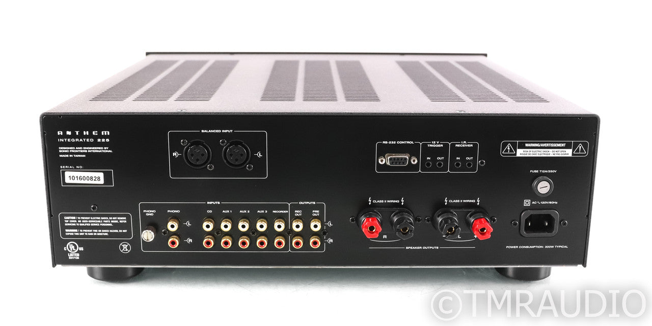 Anthem Integrated 225 Stereo Integrated Amplifier; Black; Remote