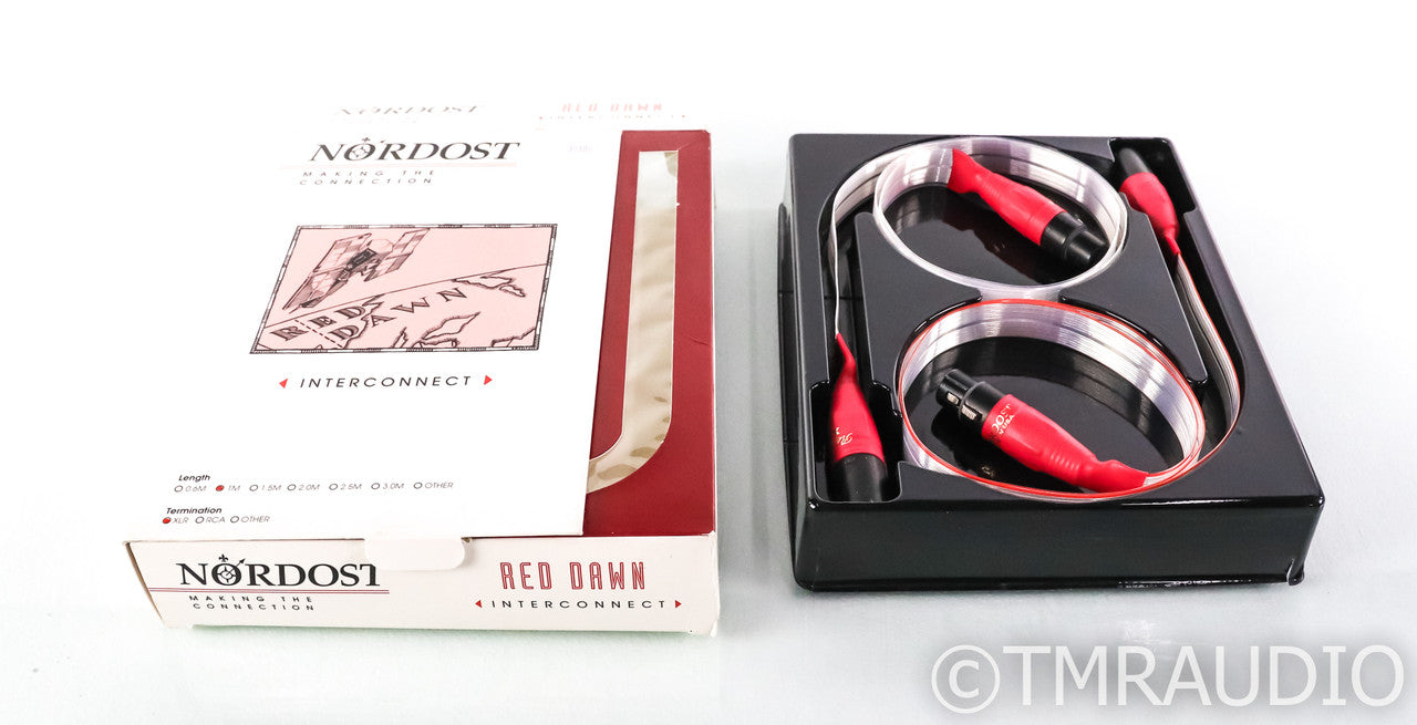 Nordost Red Dawn XLR Cables; 1m Pair Balanced Interconnects