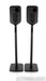 KEF LSX Wireless Bookshelf Speakers; Black Pair w/ Stands