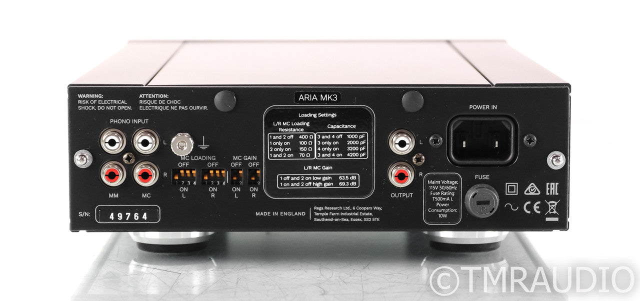 Rega Aria Mk3 MM / MC Phono Preamplifier; Mark 3; Black