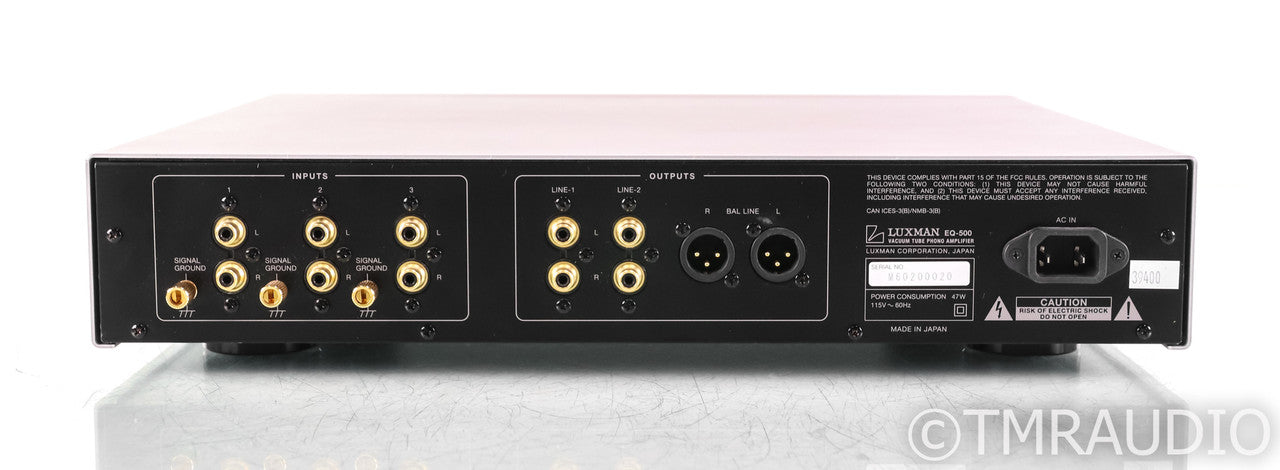 Luxman EQ-500 Vacuum Tube MM / MC Phono Preamplifier; Silver; EQ500