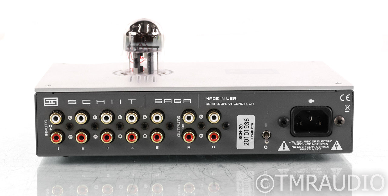 Schiit Saga Stereo Tube Hybrid Preamplifier; Silver; Remote
