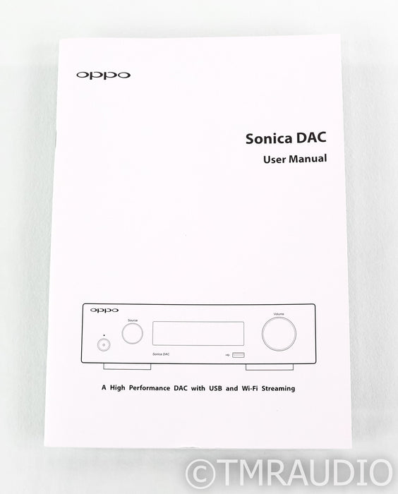 Oppo Sonica DAC / Streamer; SDAC-3; D/A Converter; Black