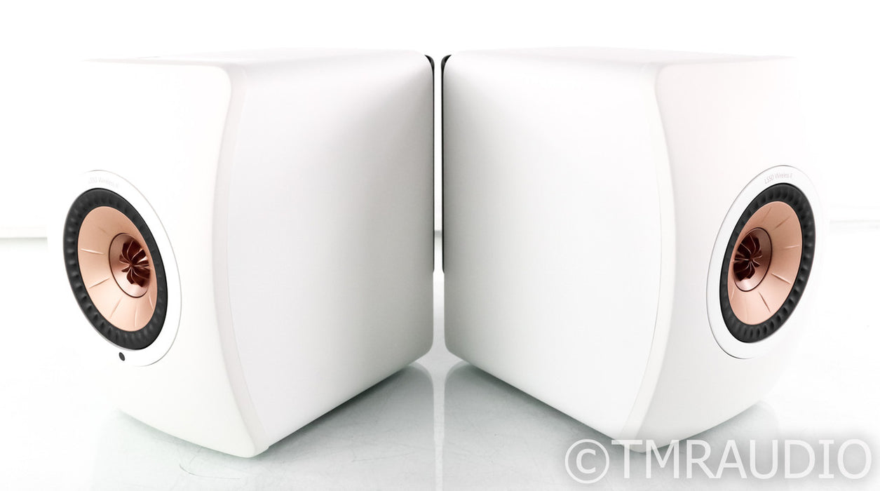 KEF LS50 Wireless II Bookshelf Speakers; DAC; Remote; Mineral White Pair