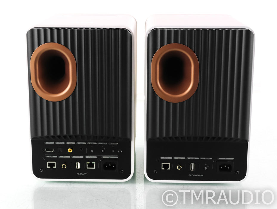 KEF LS50 Wireless II Bookshelf Speakers; DAC; Remote; Mineral White Pair