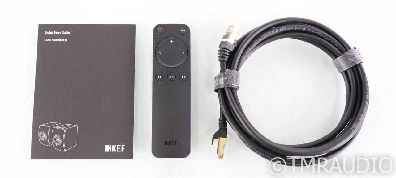 KEF LS50 Wireless II Bookshelf Speakers; DAC; Remote; Mineral White Pair