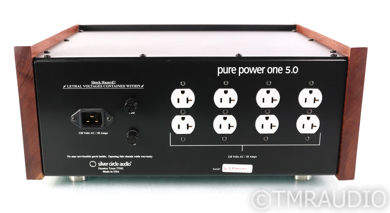 Silver Circle Audio Pure Power One 5.0 AC Power Line Conditioner; Wood & Black