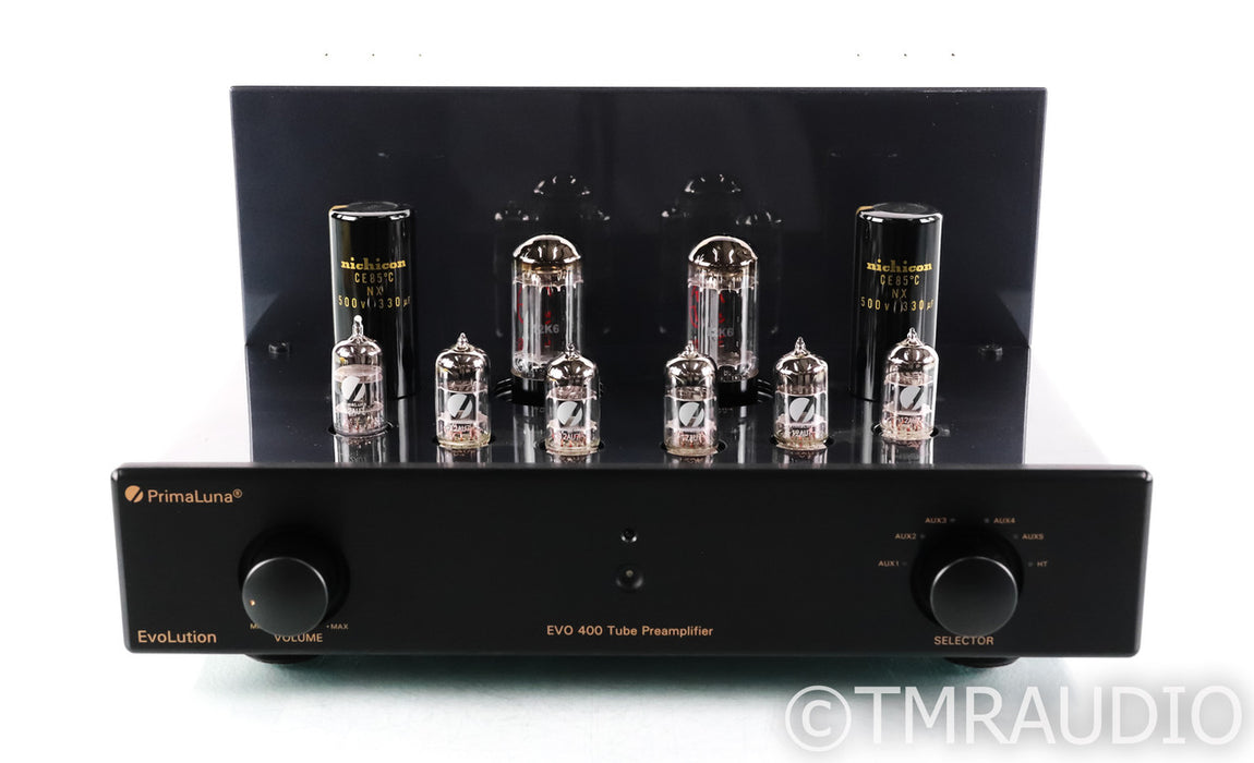 PrimaLuna EVO 400 Stereo Tube Preamplifier; Remote; Black