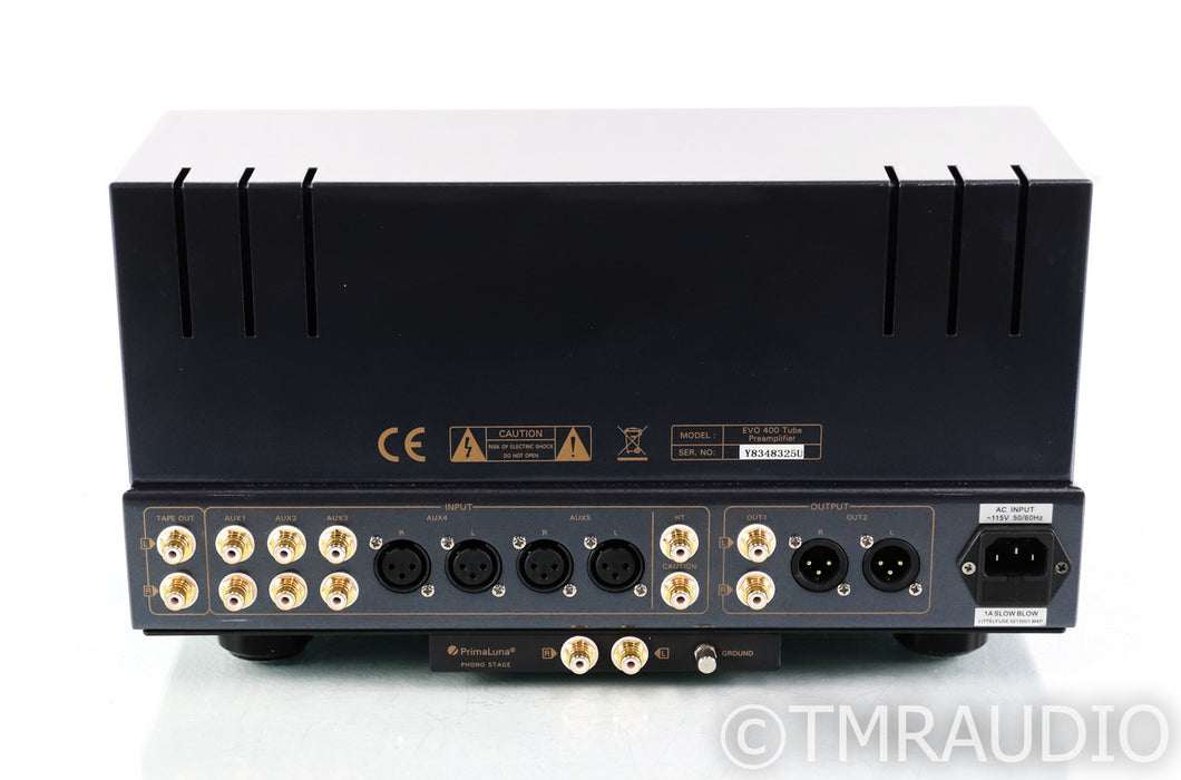 PrimaLuna EVO 400 Stereo Tube Preamplifier; Remote; Black