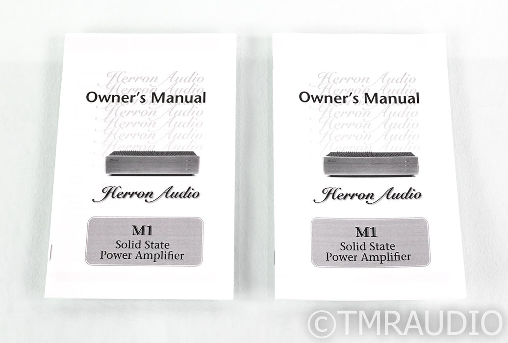 Herron Audio M1 Mono Power Amplifier; Pair; Silver; M-1