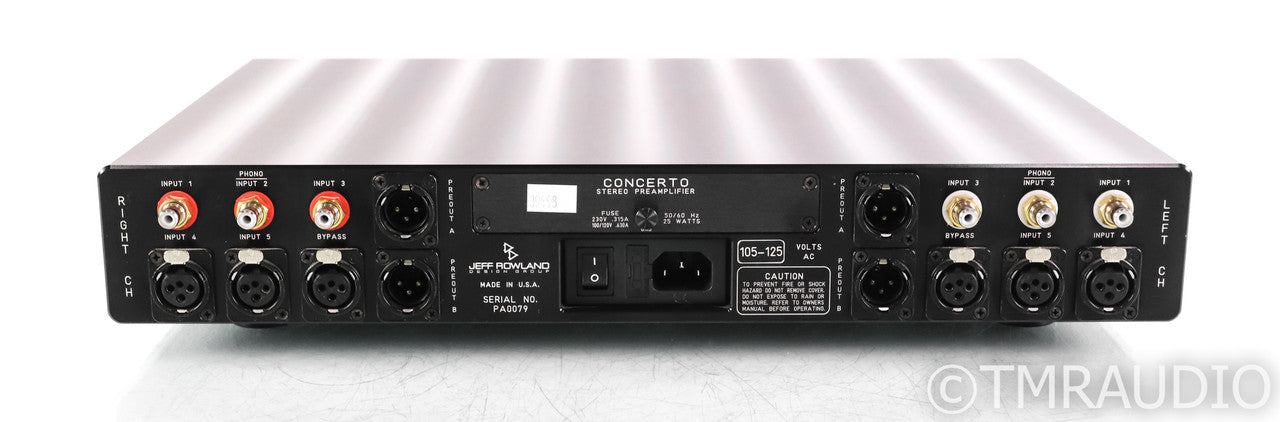 Jeff Rowland Concerto Stereo Preamplifier; Remote; Silver