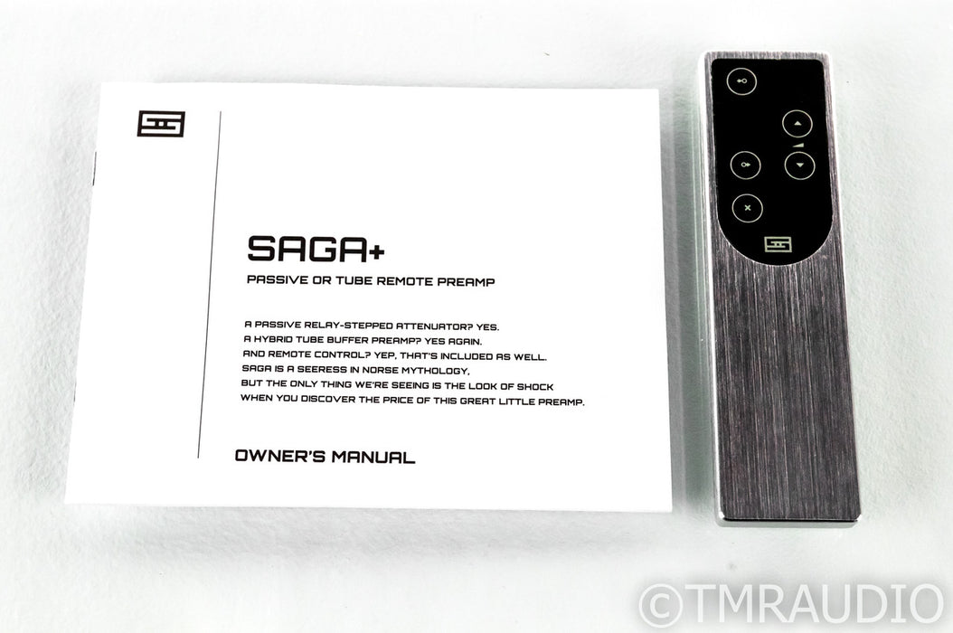 Schiit Saga+ Stereo Tube Hybrid Preamplifier; Remote (Very low hours)