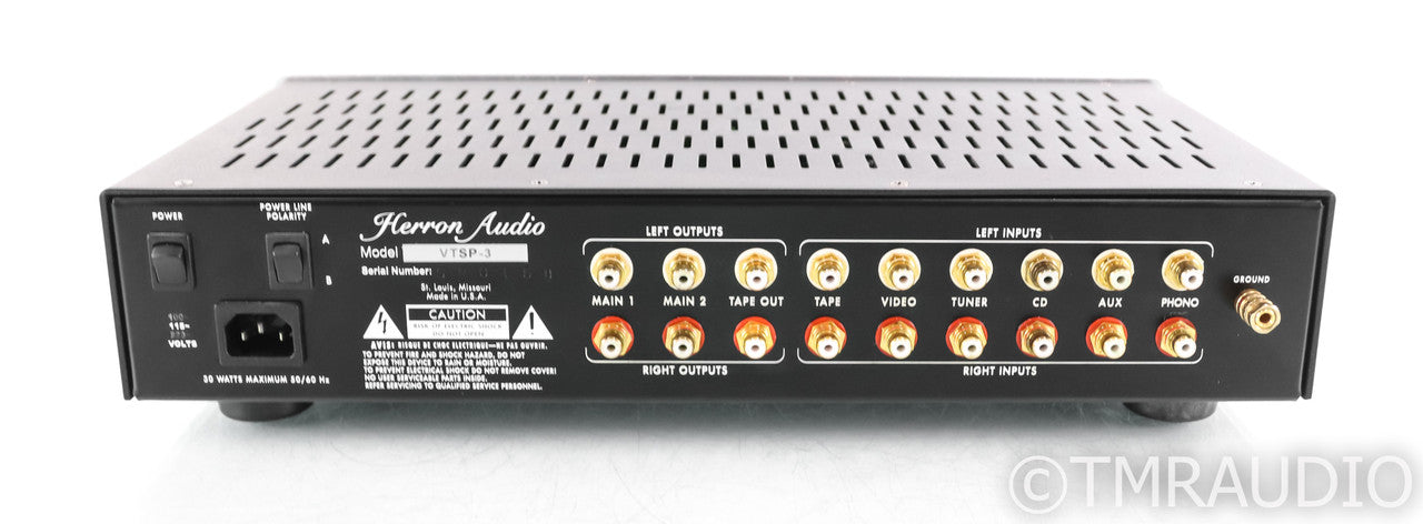 Herron Audio VTSP-3 Stereo Tube Preamplifier; Remote; Silver; VTSP3