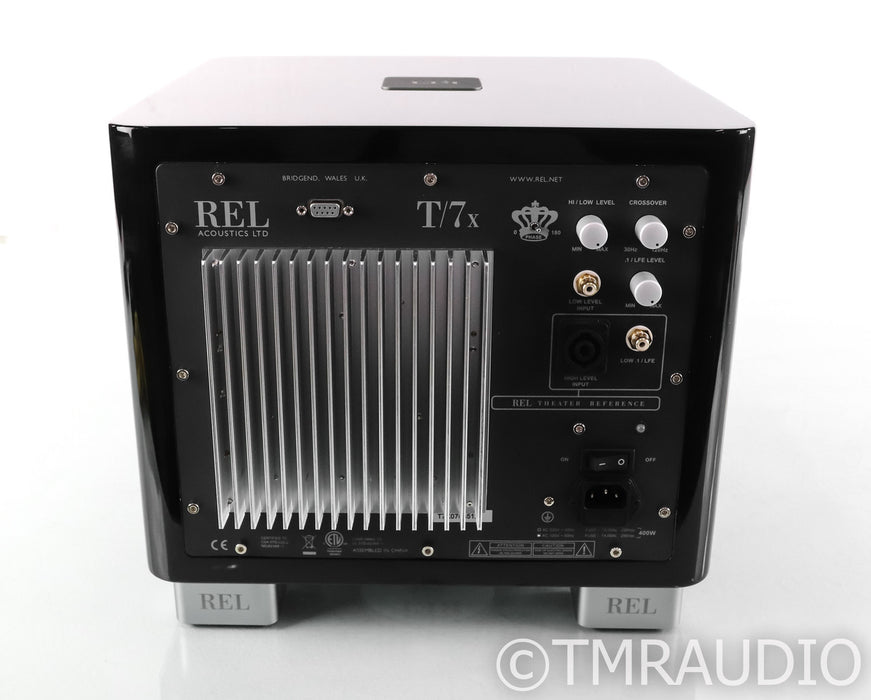 REL T/7x 8" Powered Subwoofer; Gloss Black; T7x (Open Box)