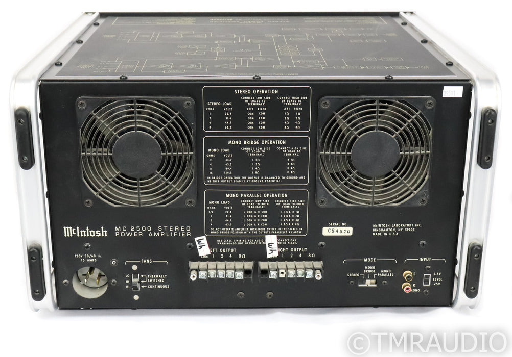 McIntosh MC2500 Vintage Stereo Power Amplifier; MC-2500