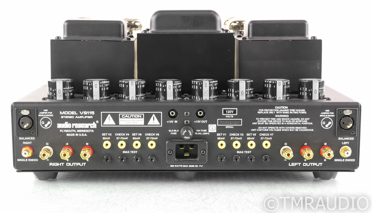 Audio Research VS115 Stereo Tube Power Amplifier; VS-115; KT120