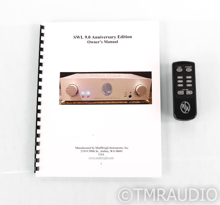 ModWright SWL 9.0 Stereo Tube Hybrid Preamplifier; Anniversary Edition; Remote