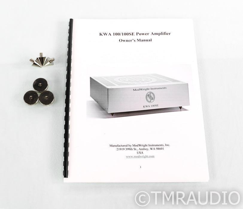 ModWright KWA 100SE Stereo Power Amplifier; Silver; Fuse Upgrade