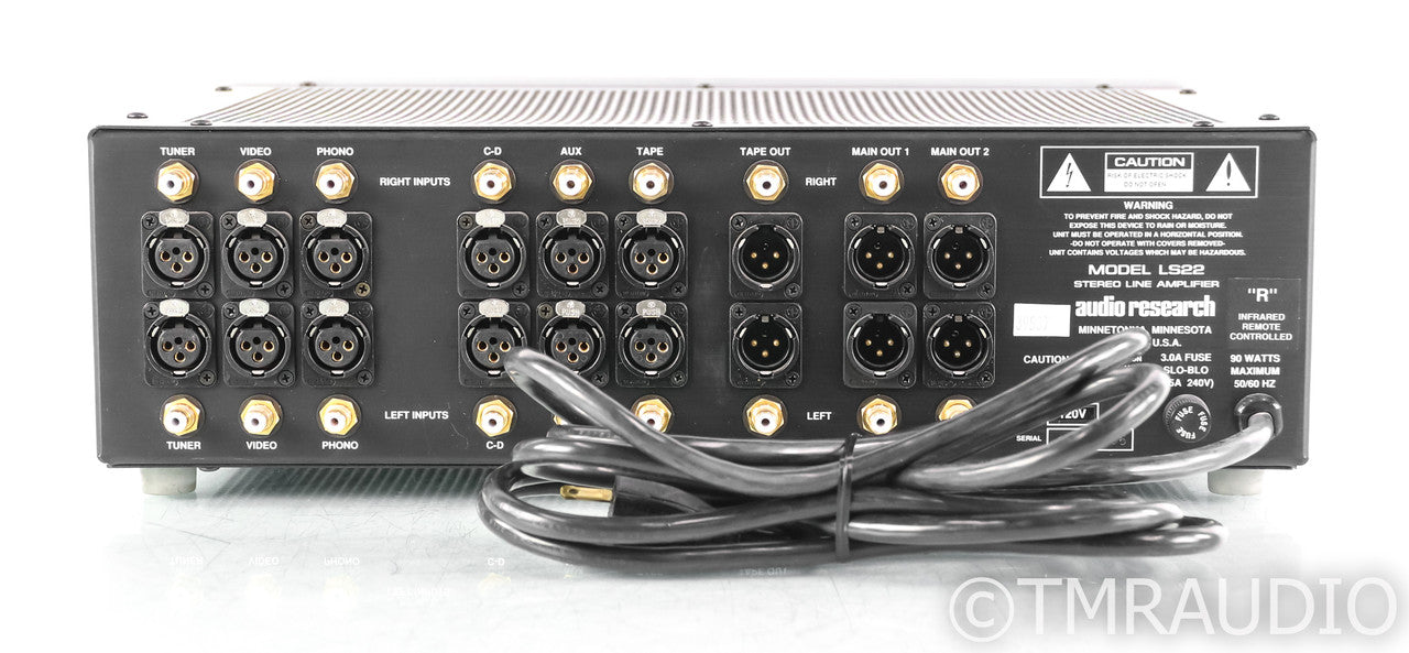 Audio Research LS22 Stereo Tube Preamplifier; LS-22; Silver (No Remote)