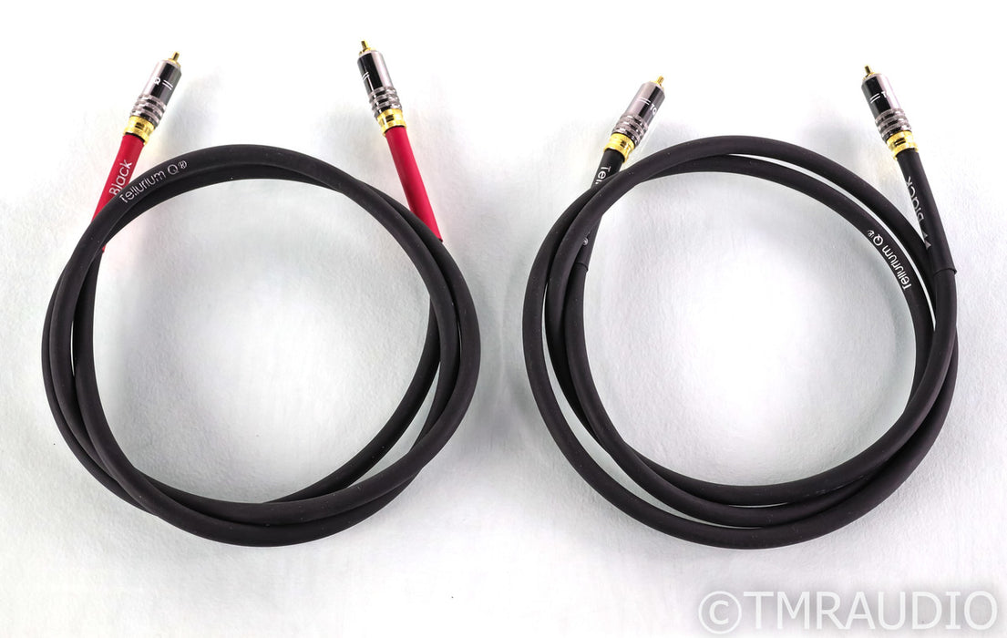 Tellurium Q Black RCA Cables; 1.5m Pair Interconnects; TQ