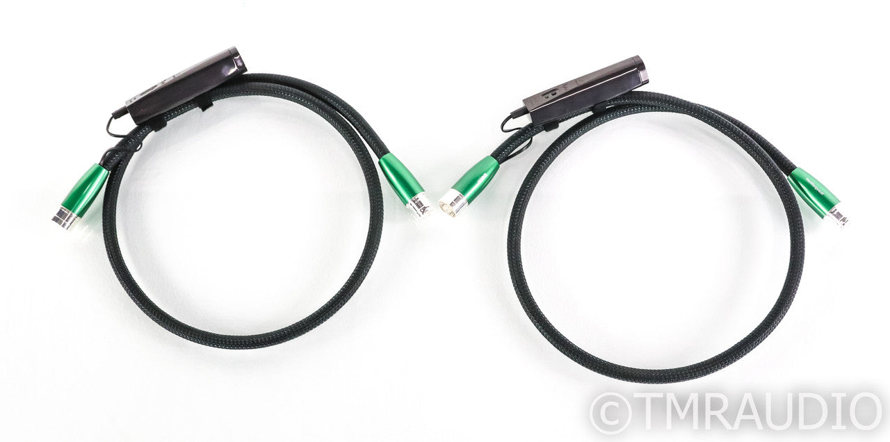 AudioQuest Earth XLR Cables; 1m Pair Balanced Interconnects; 72v DBS