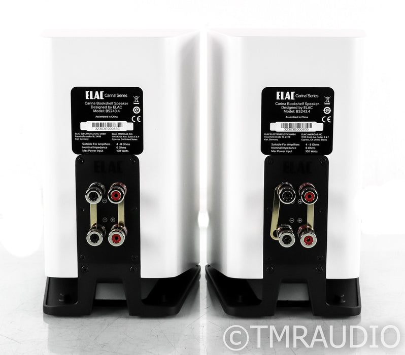 Elac Carina Bookshelf Speakers; Satin White Pair (Open Box)
