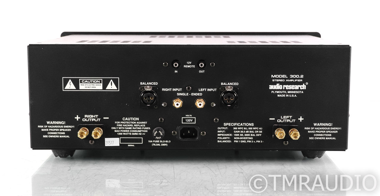 Audio Research 300.2 Stereo Power Amplifier; Black
