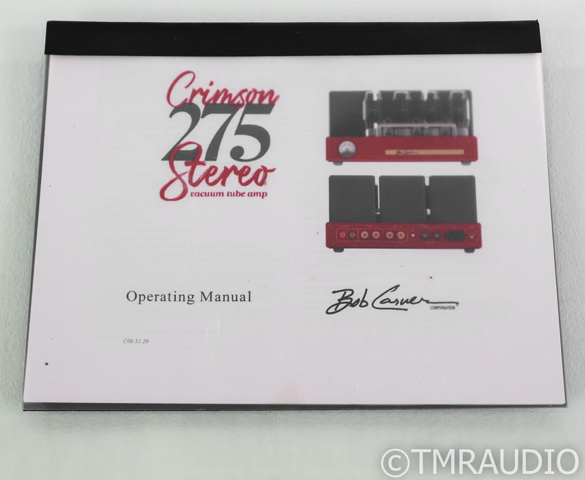 Bob Carver Crimson 275 Stereo Tube Power Amplifier