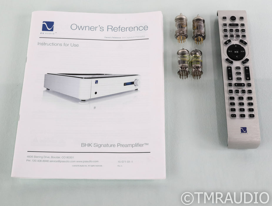 PS Audio BHK Signature Stereo Tube Hybrid Preamplifier; Remote; Black (Used)