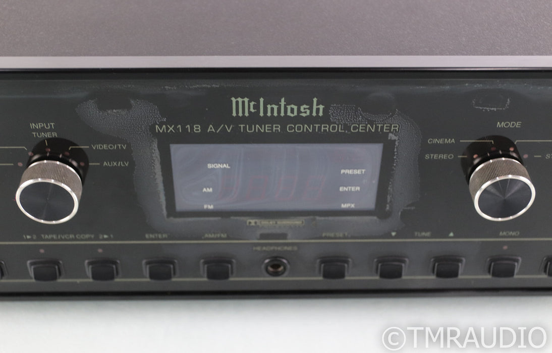 McIntosh MX118 Tuner / Home Theater Processor; MX-118; Remote