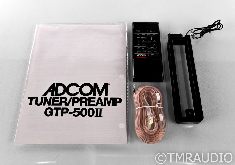 Adcom GTP-500 II Vintage Stereo Preamplifier / Tuner; GTP500II; MM Phono