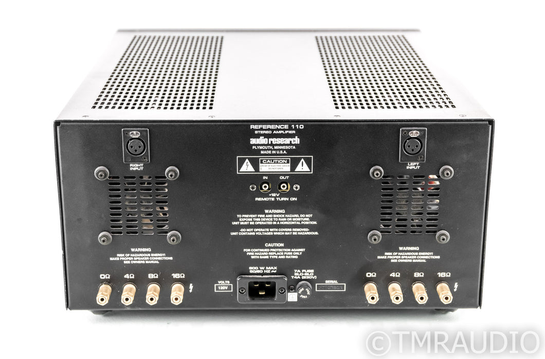 Audio Research Reference 110 Stereo Tube Power Amplifier; Very Low Hours