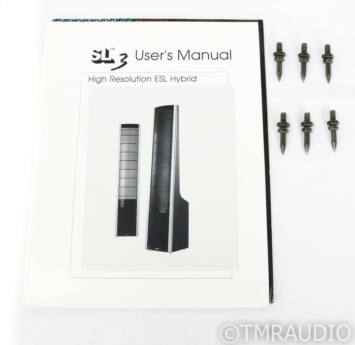 Martin Logan SL3 Electrostatic Floorstanding Speakers; Black Pair; SL-3