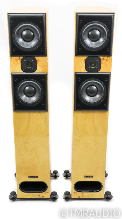 Acoustic Zen Adagio Floorstanding Transmission Line Speakers; Burled Maple Pair
