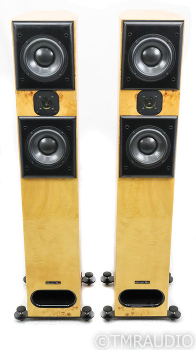Acoustic Zen Adagio Floorstanding Transmission Line Speakers; Burled Maple Pair