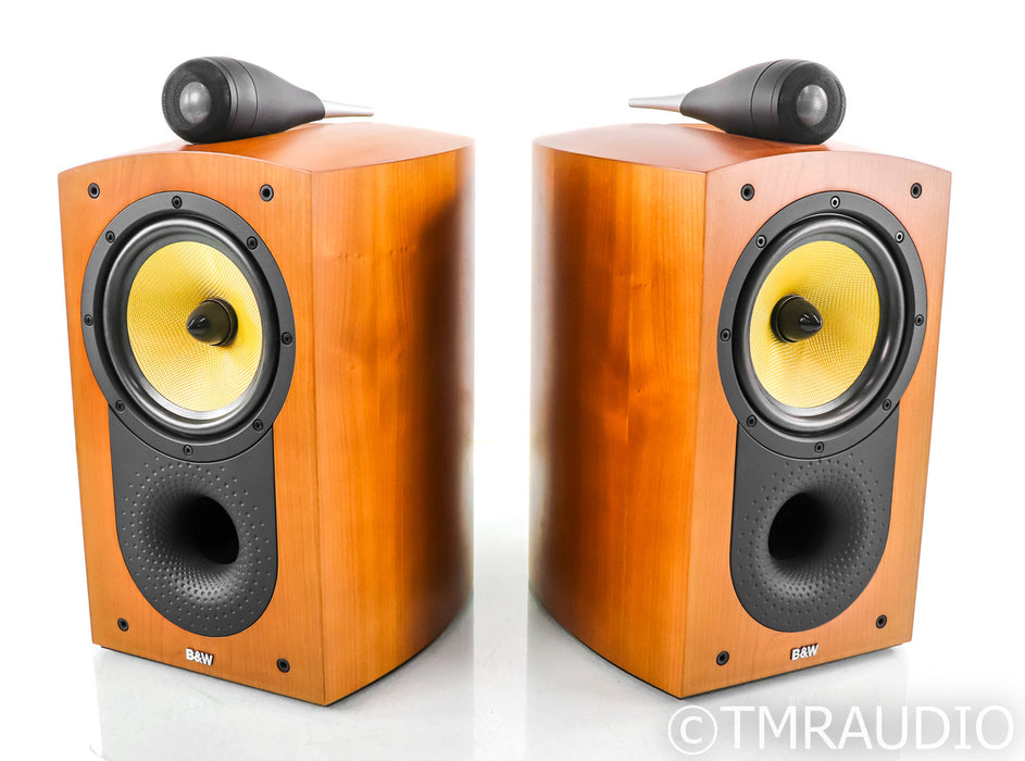 B&W Nautilus 805 Bookshelf Speakers; Cherry Pair